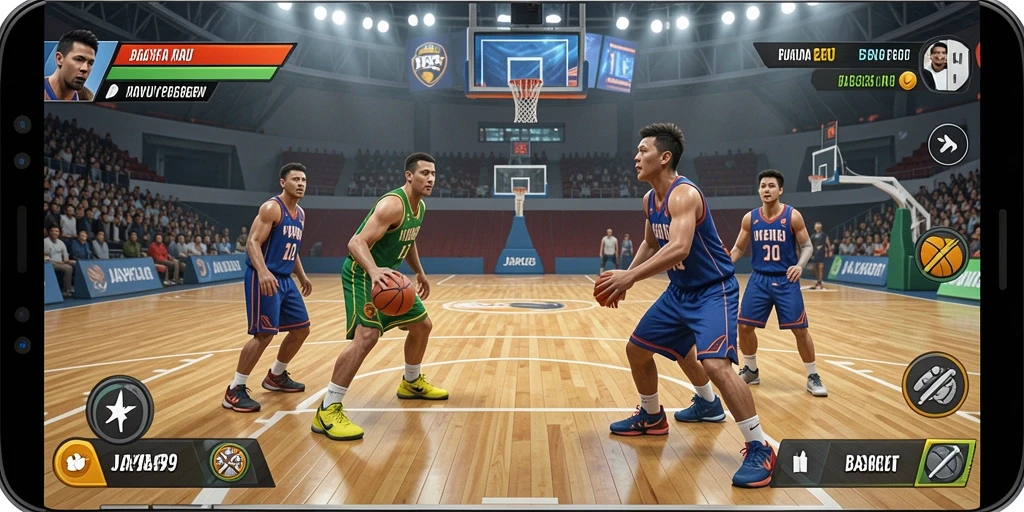 Tampilan antarmuka game basket JAYA89 yang menarik dan interaktif.