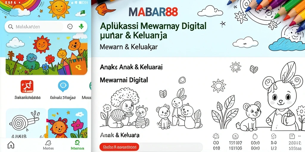 Tampilan antarmuka MABAR88 dengan berbagai pilihan gambar mewarnai.