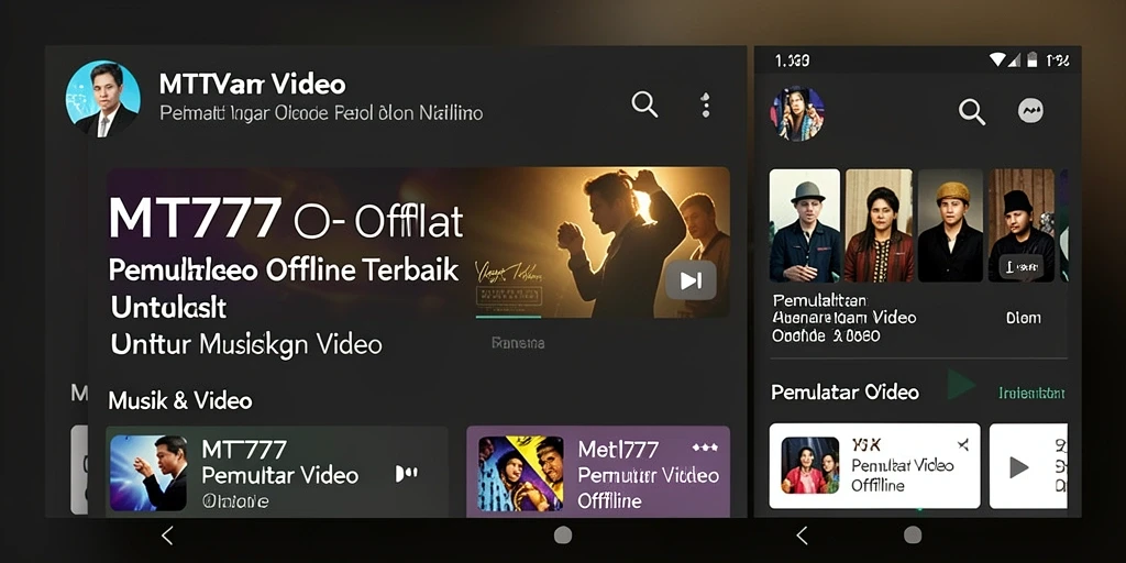 Tampilan antarmuka MT777 yang sederhana dan fungsional untuk pemutar video.