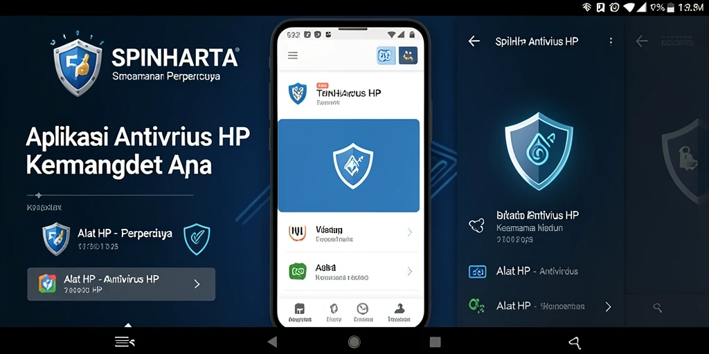 Tampilan antarmuka SPINHARTA yang membantu menjaga keamanan perangkat.